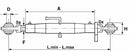 Terzo punto meccanico Top cat. II per trattori otre 90HP lunghezza regolabile 640-860mm tirante filettato M36