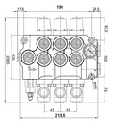 Distributore idraulico da 1/2" a 3 leve doppio effetto 80L