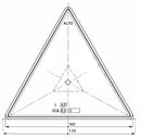 Catarifrangente triangolare rosso con viti