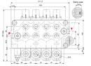 Distributore Walvoil SD5 a 4 leve doppio effetto e doppio effetto flottante - 40L