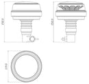 Lampeggiante a LED 12-24V base flessibile