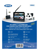 Kit video wireless AHD 7" con camera magnetica a batteria ricaricabile 12-24V