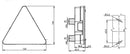 Fanale posteriore LED lato destro 12-24V triangolare 163x38,8x144 mm