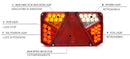 Fanale posteriore LED, lato dx, 12-24V, 242x58,2x134 mm