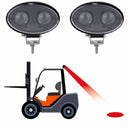 Faro da lavoro ovale 2 LED CREE a lungo raggio rosso 10W IP67