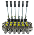 Distributore idraulico da 3/8" a 6 leve doppio effetto 40L