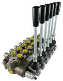 Distributore idraulico da 3/8" a 6 leve doppio effetto 40L