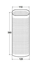 Griglia antiscottatura 560x110x120mm