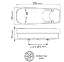 Fanale posteriore alogeno dx-sx 350x133mm 7 funzioni luminose