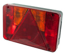 Fanale posteriore alogeno dx 220x140mm 6 funzioni luminose