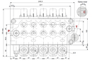 Distributore Walvoil SD5 a 5 leve doppio effetto - 40L