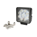 Faro da lavoro a LED quadrato 110x110 mm, 10-36V DC, 27W, 2025LM, raggio ampio/largo, 9 LED