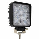 Faro da lavoro a LED quadrato 110x110 mm, 10-36V DC, 27W, 2025LM, raggio ampio/largo, 9 LED