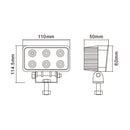 Faro da lavoro 6 LED Epistar a largo raggio freddo 18W IP67