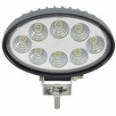 Faro da lavoro 8 LED Epistar ovale a largo raggio freddo 24 W IP67