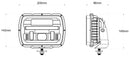 Proiettore a LED lente riscaldata e freccia sequenziale compatibile con CASE IH FIAT New Holland