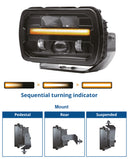 Proiettore a LED lente riscaldata e freccia sequenziale compatibile con CASE IH FIAT New Holland