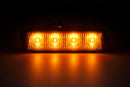 Luce di segnalazione arancio 4 LED 12/24V confezione da 2 pezzi