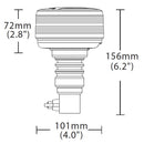 Lampeggiante 12-24V LED verdi e arancioni per segnalazione veicoli al lavoro