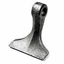 Mazza trincia lunghezza 126mm larghezza 120mm con foro Ø 25,5mm adattabile a originale Agrimaster