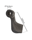 Mazza trincia 137x100mm attacco 40mm e foro 16,5mm