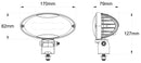 Faro lavoro a LED ovale, 10-30 V 40-68W 8840LM. Fascio di luce ampio (90°)