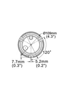 Lampeggiante a LED 12-24V, base piana, 18 LED, IP67