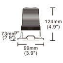 Lampeggiante LED base piana 10-110V DC