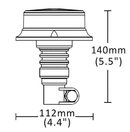 Lampeggiante a LED blu 12-24V, base ad asta flessibile, 18 LED, IP67
