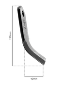 Coltello a Y altezza 40mm lunghezza 130mm adattabile Ferri