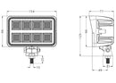 Faro lavoro LED Ama 10-30V DC rettangolare 160W 12800 LM