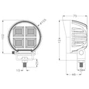 Faro lavoro LED Ama 10-30V DC, 100W, 8000 LM, fascio di luce ampio