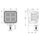 Faro lavoro LED Ama 10-30V DC, 64W, 5120 LM, corpo in alluminio