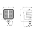 Faro lavoro LED Ama 10-30V DC, 80W, 6400 LM, corpo in alluminio