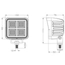 Faro lavoro LED 10-30V DC, 100W, 8000 LM fascio di luce ampio