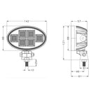 Faro lavoro LED Ama 10-30V DC ovale 120W 9600 LM