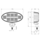 Faro lavoro LED Ama 10-30V DC ovale 160W 12800 LM