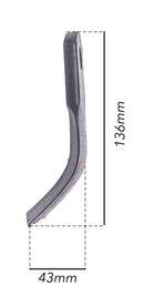 Coltello trincia a Y lunghezza 136mm adattabile Tierre