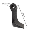 Mazza trincia dentata 100x120mm attacco 42mm e foro 20,5mm