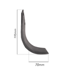 Zappa fresa dx 200x115mm con foro 12,5mm