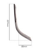 Zappa dx lunga 227mm profondità 80mm Ø foro 73mm