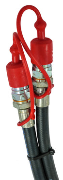 Kit tubi idraulici 3/8" 2SN per terzi punti con valvola di blocco con bocchettone