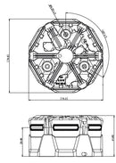 Lampeggiante a LED 12V, base magnetica, 36 LED, IP67