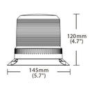 Lampeggiante LED base piana 10-110V DC