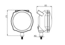 Faro da lavoro alogeno posteriore rotondo Ø 153mm 55-70W senza lampadina