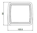 Fanale posteriore dx-sx a LED 13,5V 105,6x97,9x36,4mm