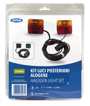 Kit luci posteriori alogene 12V con cavi 7,5+2,5m