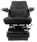 Sedile Activo Plus in tessuto nero con sospensione pneumatica e piastra rotante