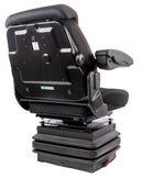 Sedile Activo Plus in tessuto nero con sospensione pneumatica e piastra rotante