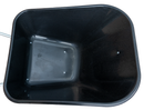 Carriola con vasca in plastica da 160 kg e due ruote da 3.8"